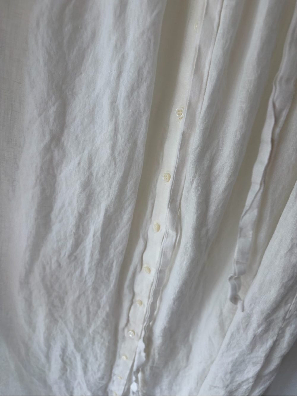 Doen white linen nevita button dress small - Picture 7 of 8
